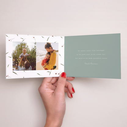 Kerstkaart Eindejaar Dubbele landschapspanelen Kerstseizoen foto N° 2