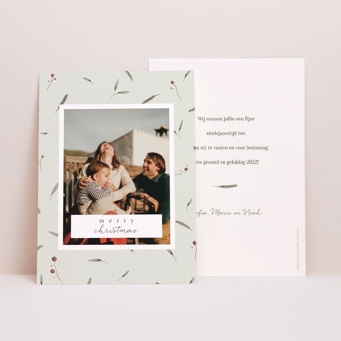 Kerstkaart Eindejaar Kerstontwerp foto N° 1