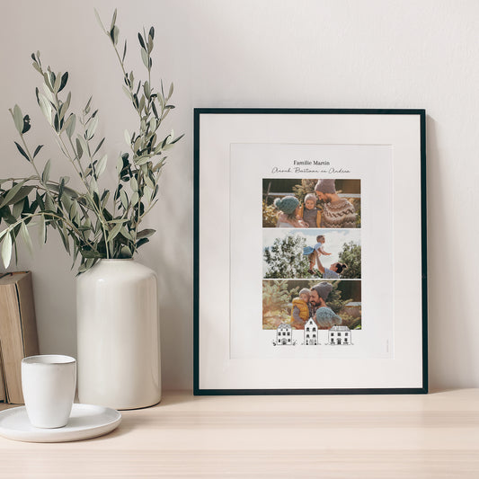 Poster Eindejaar Portret Zwart-wit illustraties foto