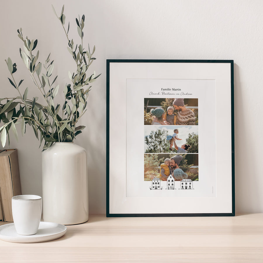 Poster Eindejaar Portret Zwart-wit illustraties foto