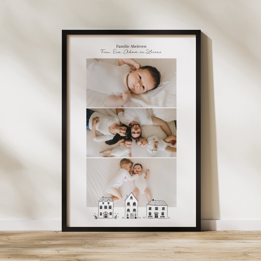 Poster Eindejaar Portret 60 x 90 cm Zwart-wit illustraties foto