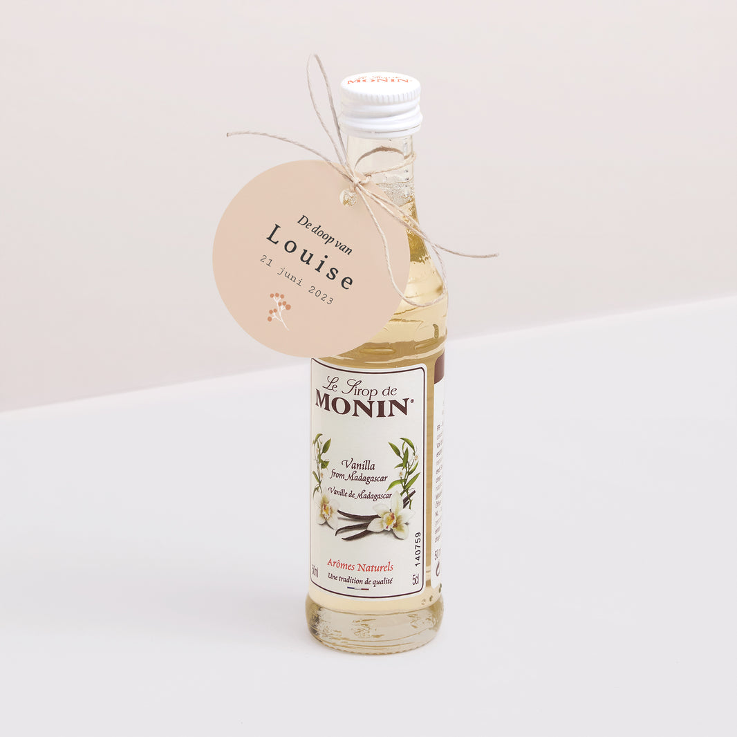 Cadeaulabel Doop Ronde Vogels, wolken en een olijftak foto N° 3