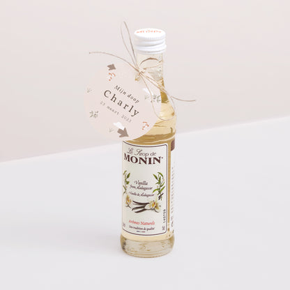 Cadeaulabel Doop Ronde Vogel, wolken en olijf tak 4 foto N° 3