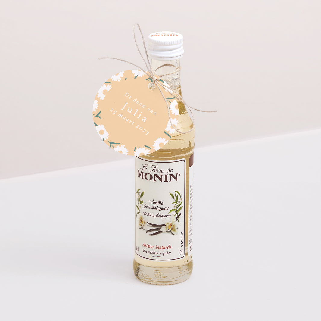 Cadeaulabel Doop Ronde Madeliefjes, meisje foto N° 3