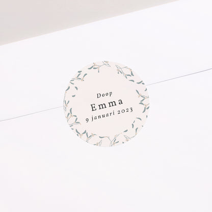 Sticker Doop Cirkel Winter, meisje foto N° 1