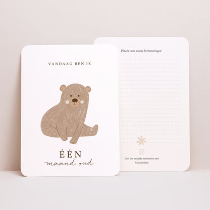 Babystapkaarten Geboorte Set van 12 Onze vriend foto N° 4