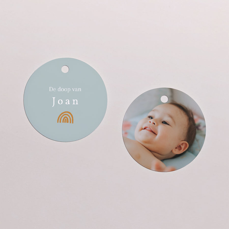 Cadeaulabel Doop Ronde Hirondelle de Jour foto