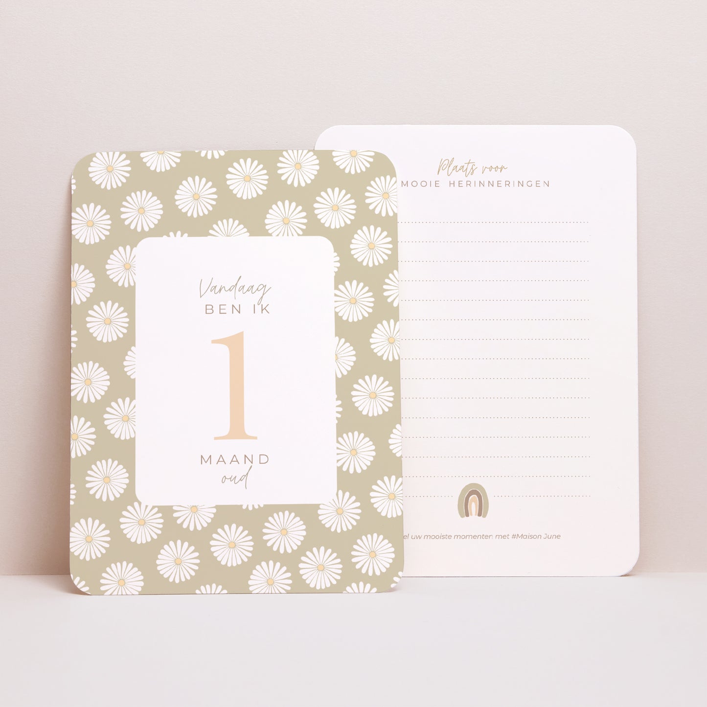 Babystapkaarten Geboorte Set van 12 Mobiel Marguerite foto N° 4