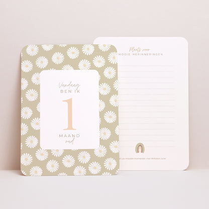 Babystapkaarten Geboorte Set van 12 Mobiel Marguerite foto N° 4