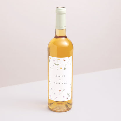 Flesetiket Huwelijk Portret Kleine bloemenkrans foto N° 1