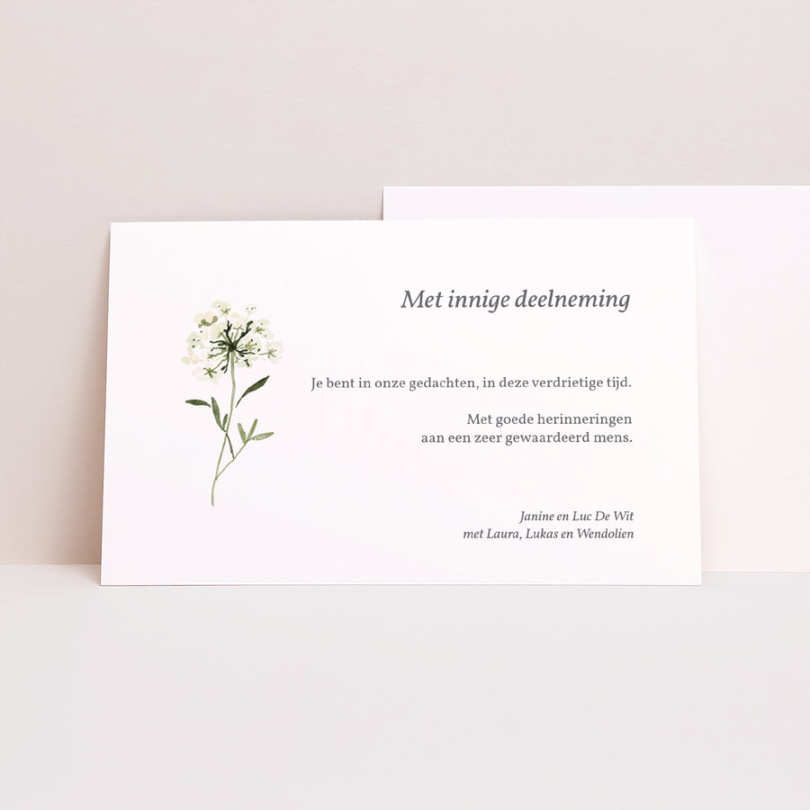 Condoleancekaart Overlijden Landschap Hortensia foto