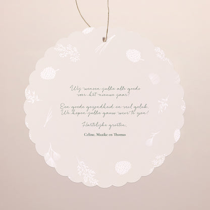 Kerstkaart Eindejaar Om op te hangen. Tedere kerst foto N° 2