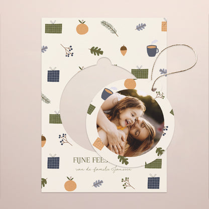 Kerstkaart Eindejaar Afneembaar Kerstgeest II foto N° 1