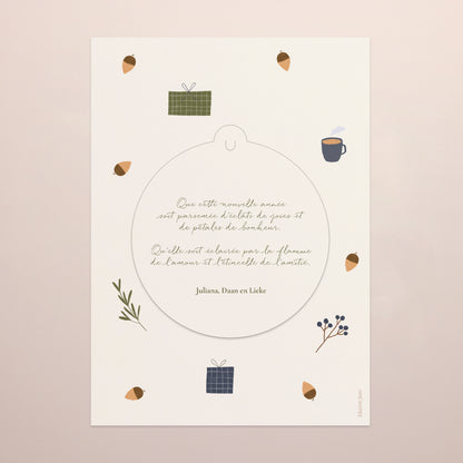 Kerstkaart Eindejaar Afneembaar Kerstgeest II foto N° 3