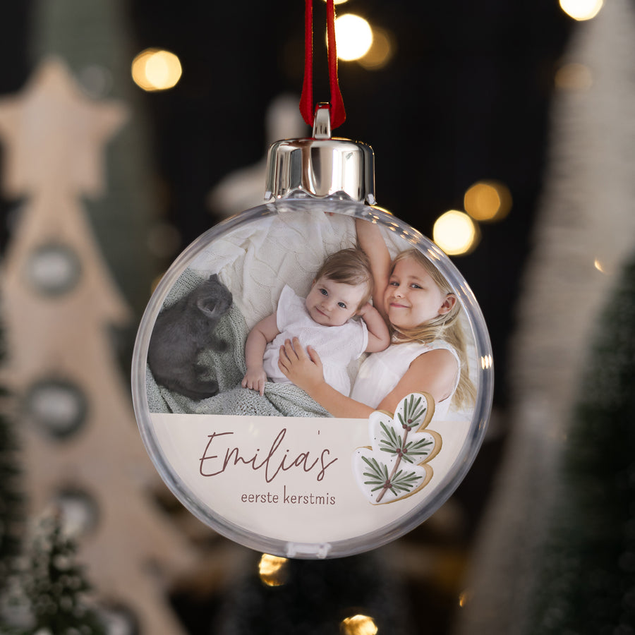 Kerstbal Eindejaar Ronde Winterkoekje foto