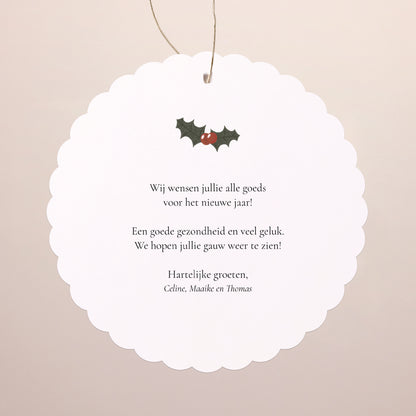 Kerstkaart Eindejaar Om op te hangen. Winterzonnewende foto N° 2