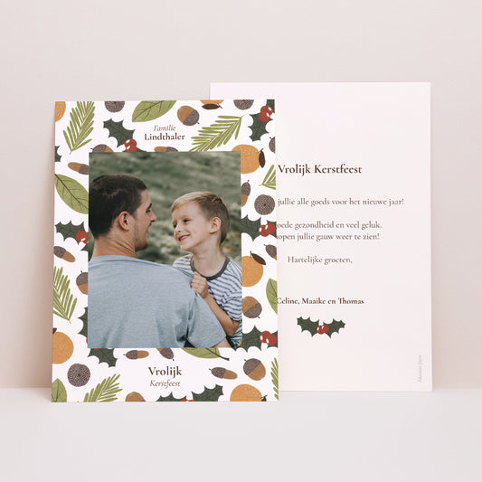 Kerstkaart Eindejaar Winterzonnewende foto