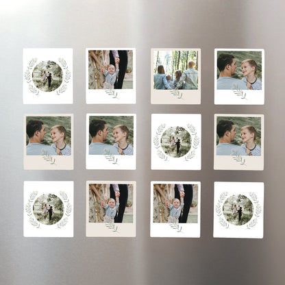 Fotoprint Eindejaar Set van 12, magnetisch streng Sneeuwvlok en bal foto N° 1