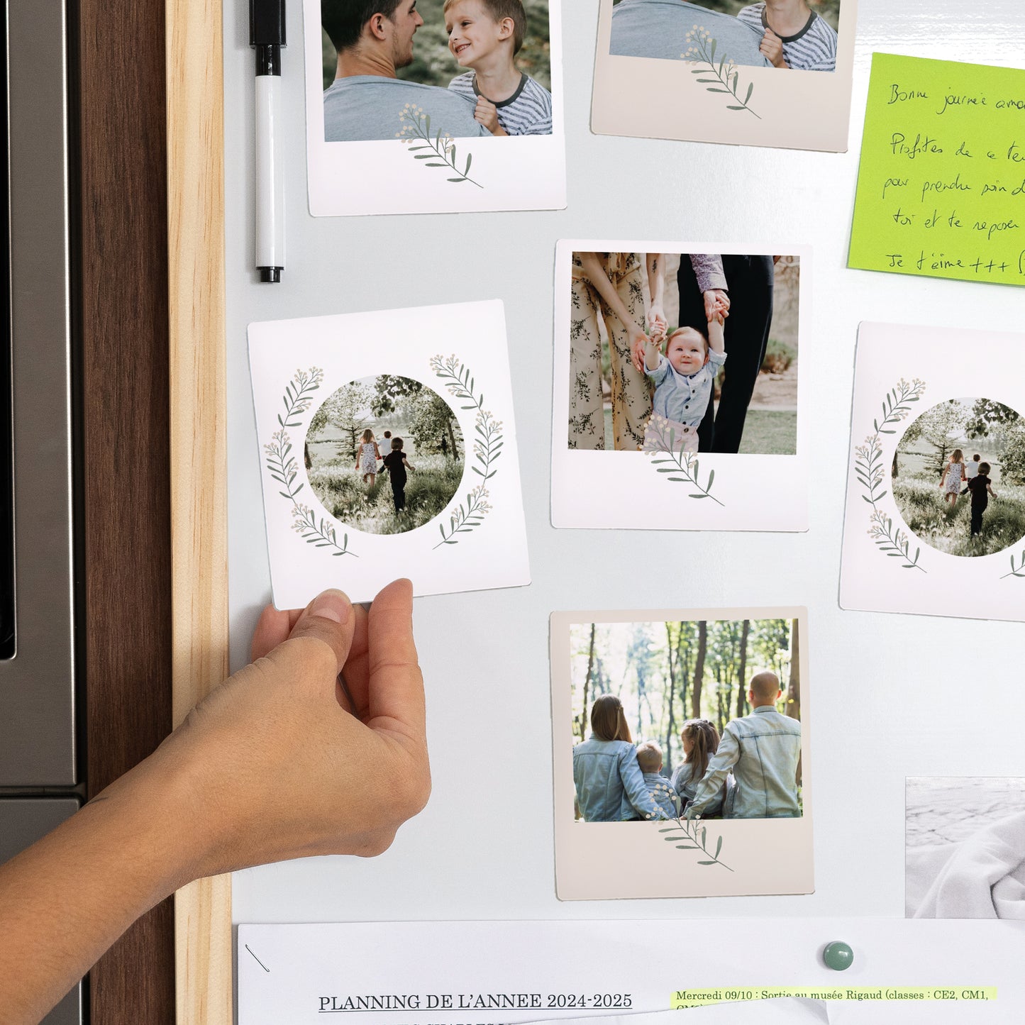 Fotoprint Eindejaar Set van 12, magnetisch streng Sneeuwvlok en bal foto N° 2