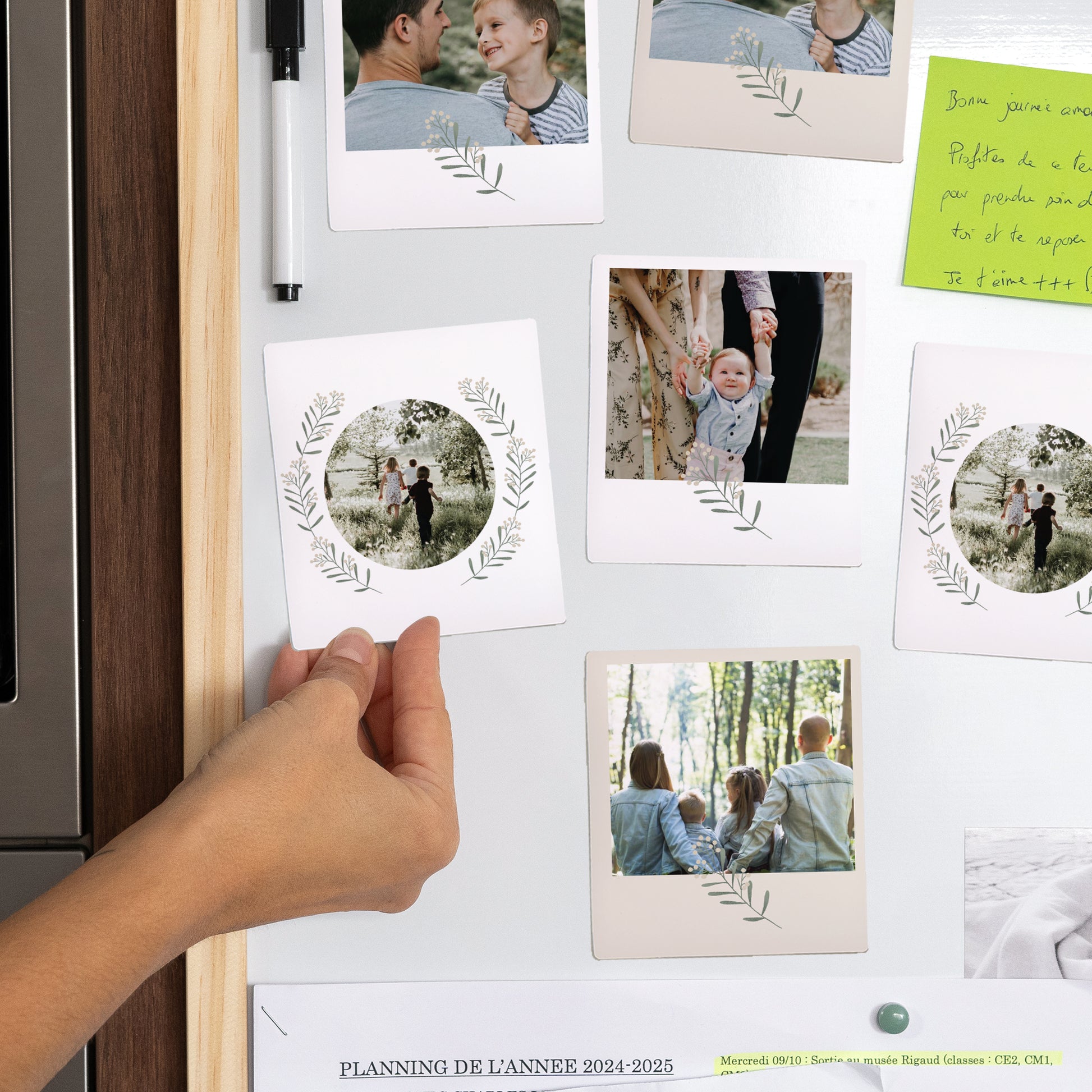 Fotoprint Eindejaar Set van 12, magnetisch streng Sneeuwvlok en bal foto N° 2