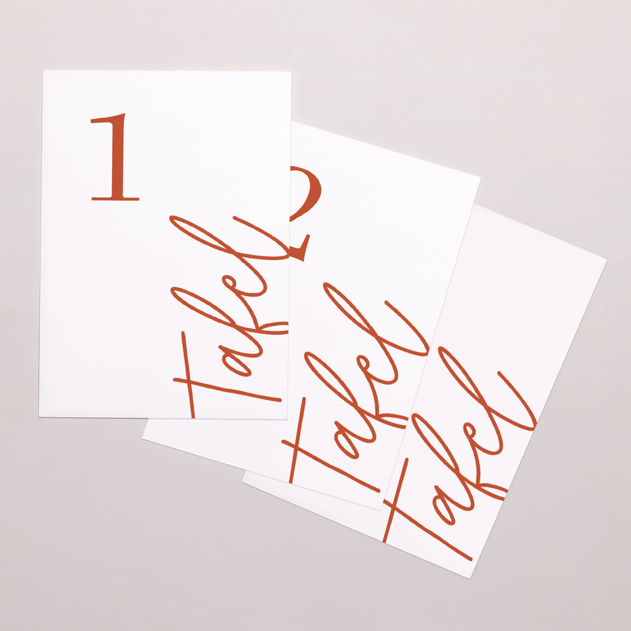 Tafelnummers Huwelijk Rechthoek Elegante typografie foto