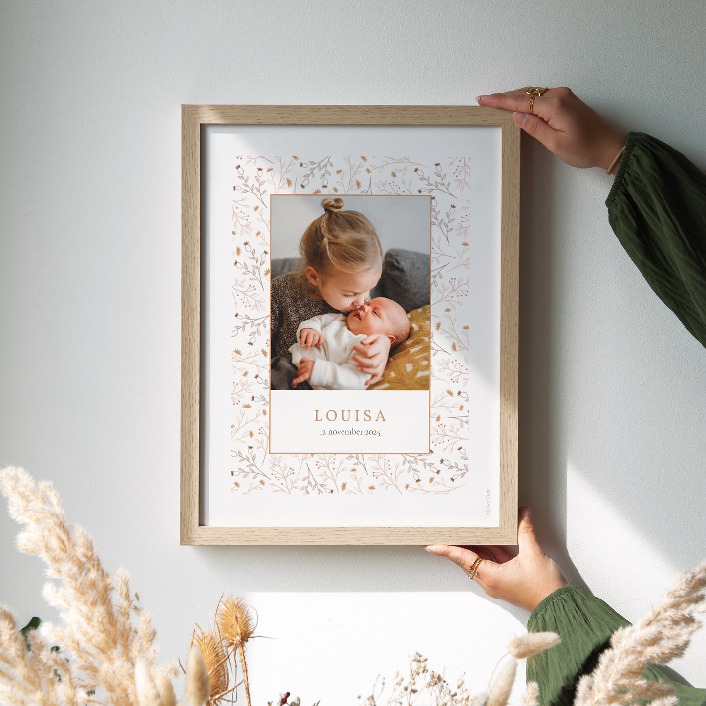 Poster Geboorte Portret Herfstvrijheid foto N° 2