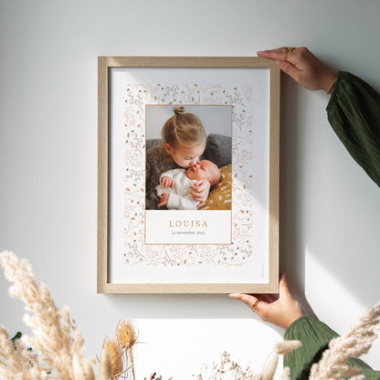 Poster Geboorte Portret Herfstvrijheid foto N° 2