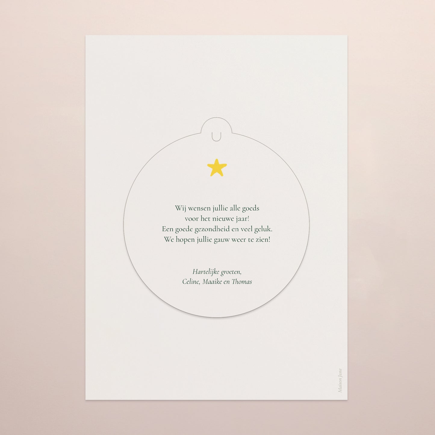 Kerstkaart Eindejaar Afneembaar De skiër foto N° 3