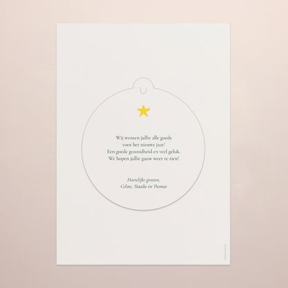 Kerstkaart Eindejaar Afneembaar De skiër foto N° 3