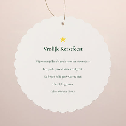 Kerstkaart Eindejaar Om op te hangen. De skiër foto N° 2