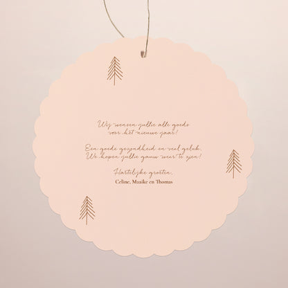 Kerstkaart Eindejaar Om op te hangen. Winterhuizen foto N° 2