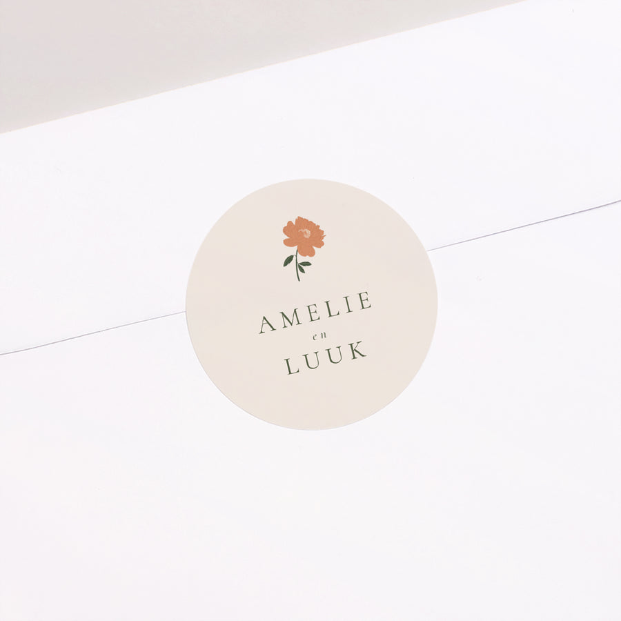 Sticker Huwelijk Cirkel Liberty Poudré foto