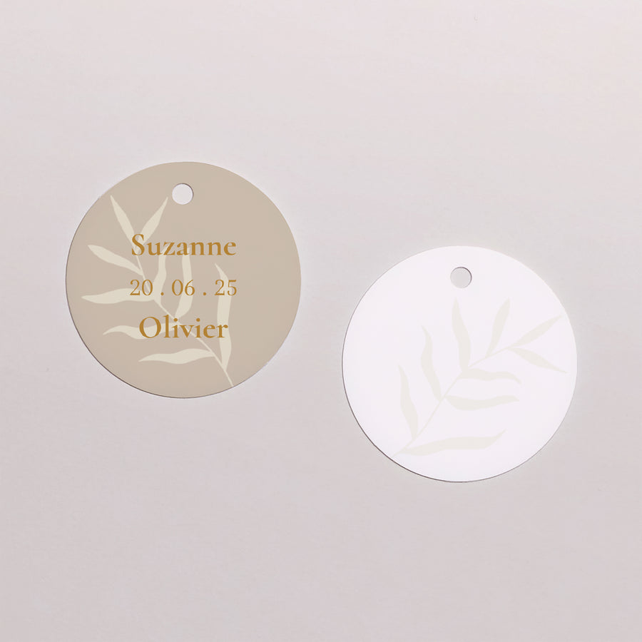 Cadeaulabel Huwelijk Ronde Bohème Chic foto