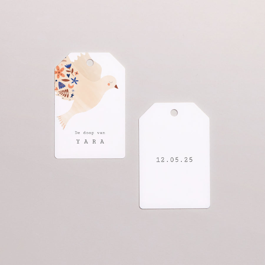 Cadeaulabel Doop Vlag foto
