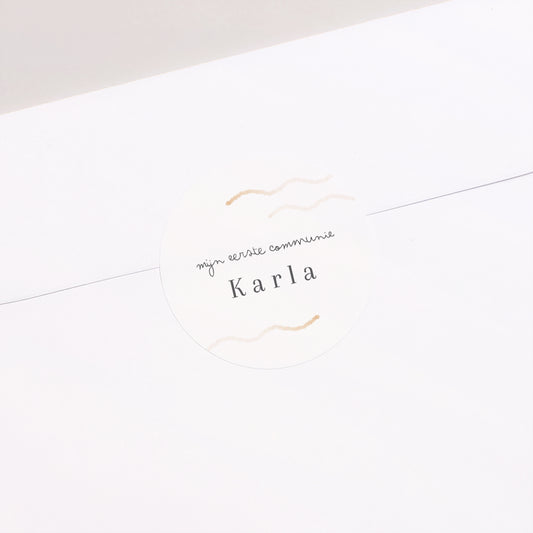 Sticker Communie Cirkel Golvende boog foto