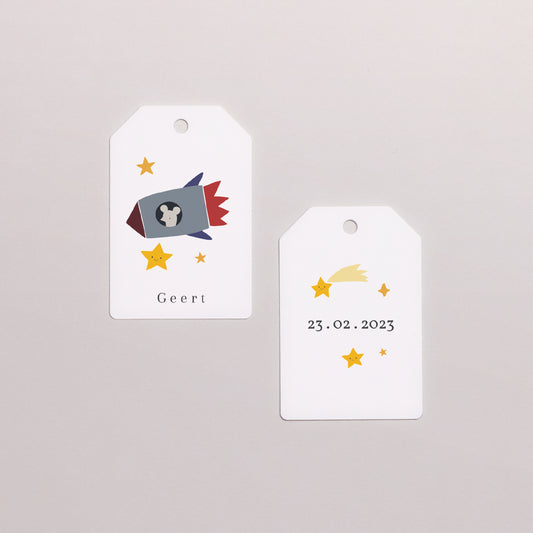 Cadeaulabel Kinderverjaardag Vlag foto