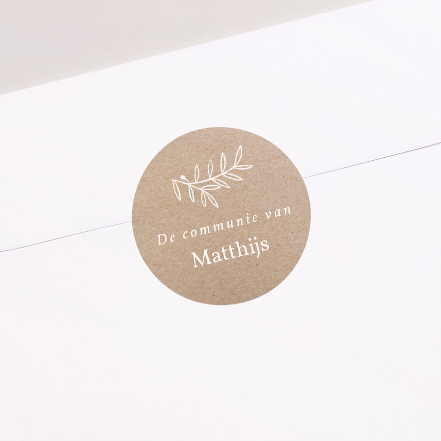 Sticker Communie Cirkel Kerk, Kraft Effect foto