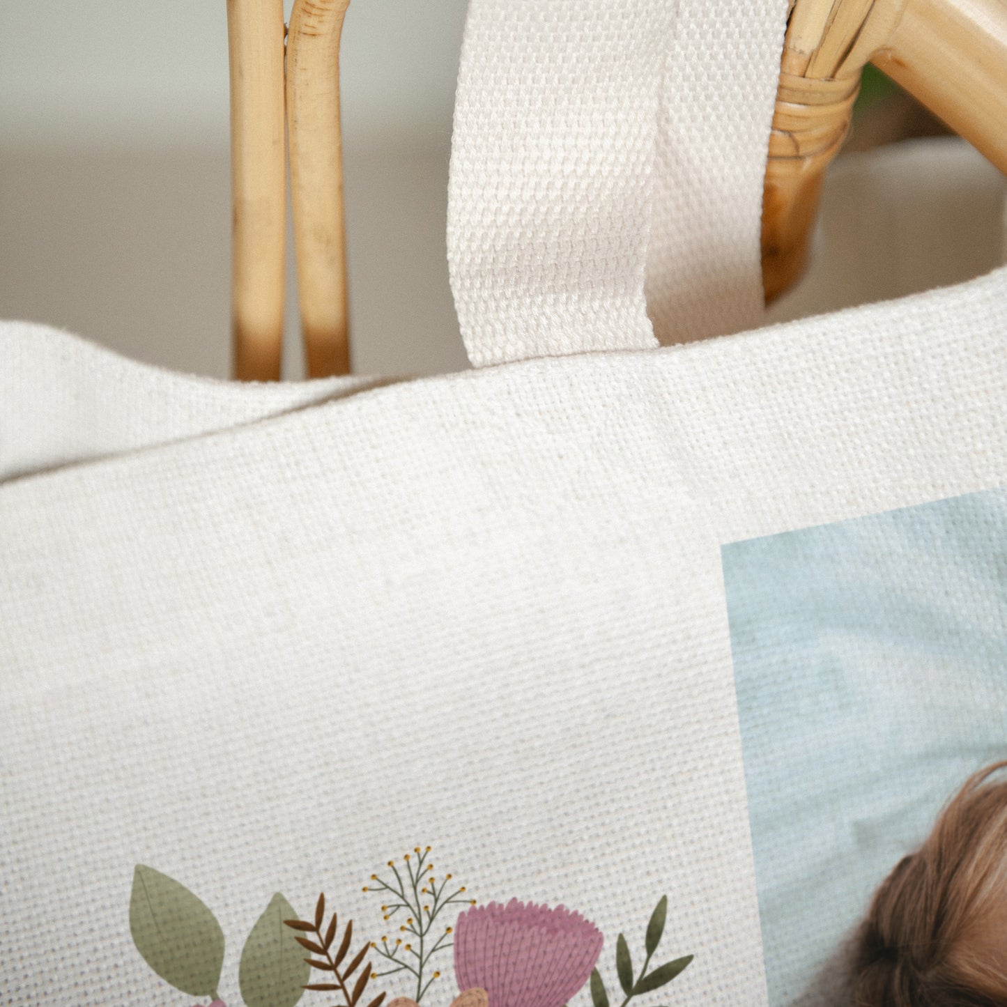 Tote Bag Objecten Handgreep van canvas Feestboeket foto N° 3