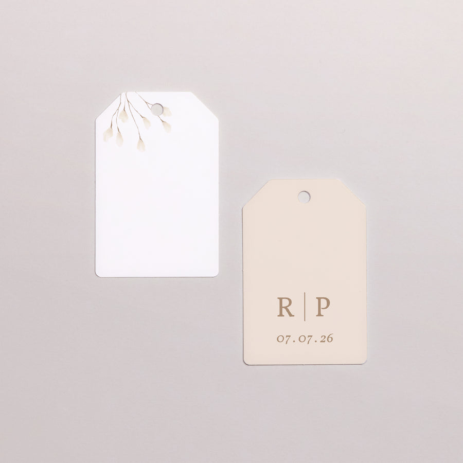 Cadeaulabel Huwelijk Vlag Wilde bloemen foto