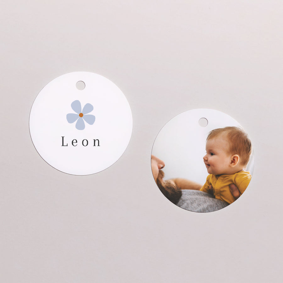 Cadeaulabel Geboorte Ronde foto