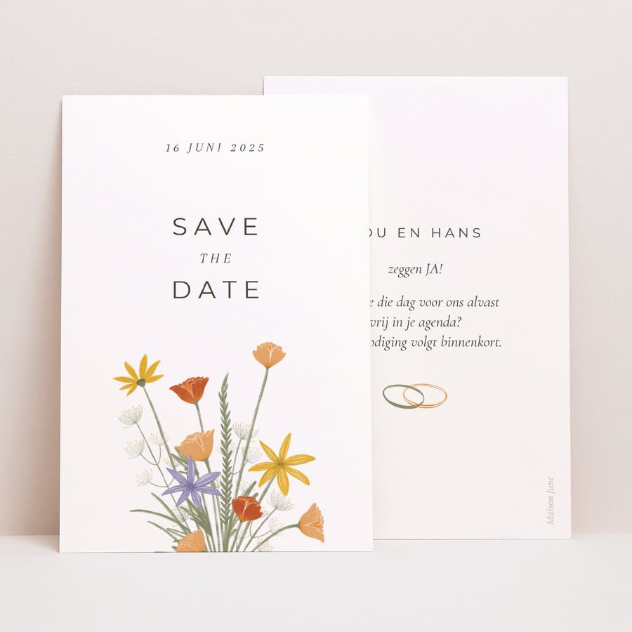 Save the date kaart Huwelijk Portret foto