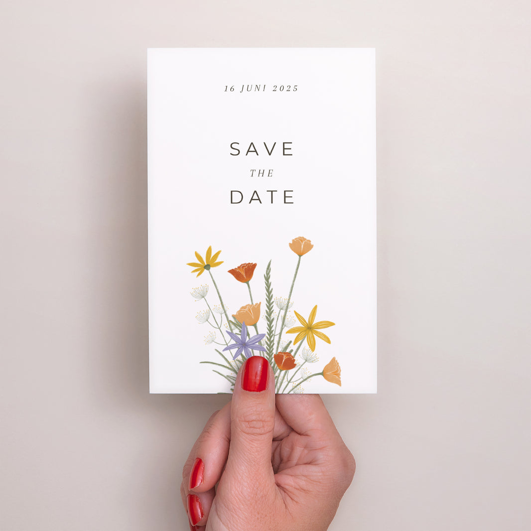 Save the date kaart Huwelijk Portret foto N° 2