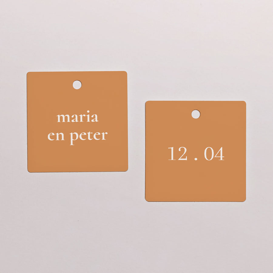 Cadeaulabel Huwelijk Vierkant foto