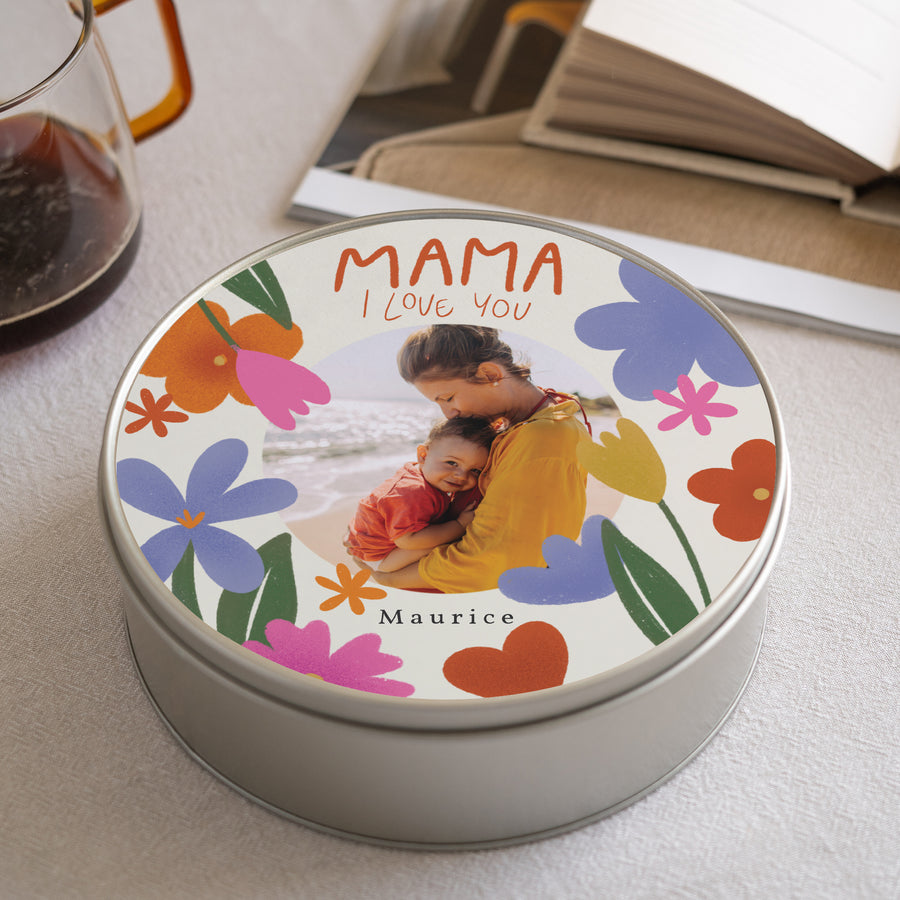 Metalen doos Objecten Ronde Mama van Liefde II foto