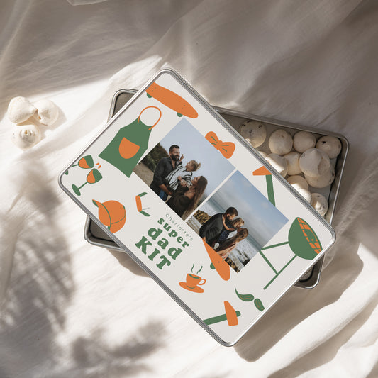 Metalen doos Objecten Rechthoek Super papa kit foto