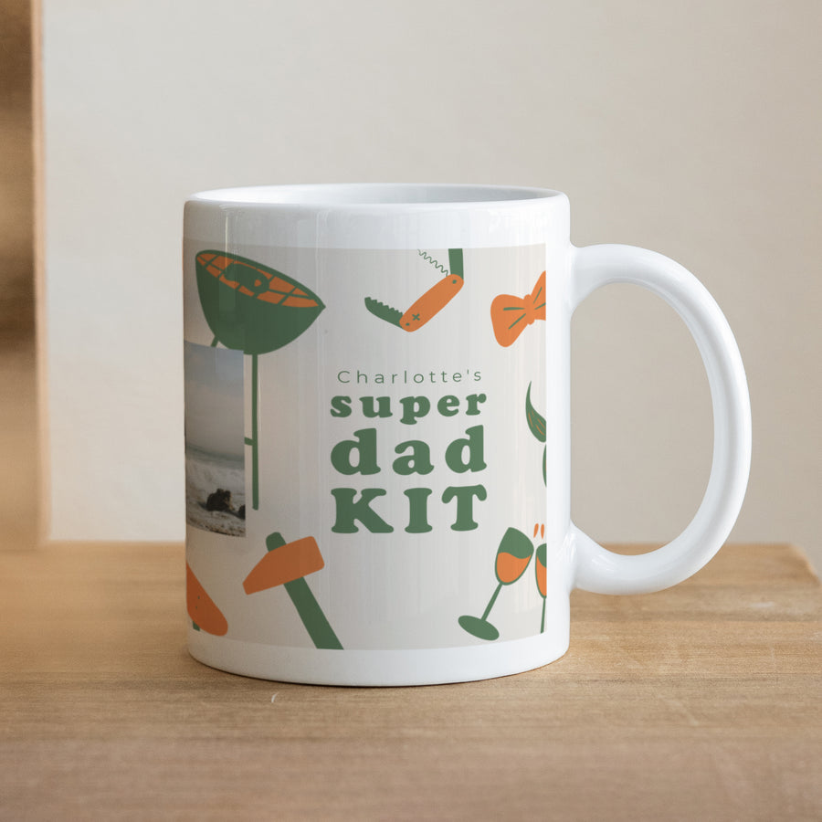 Mok Objecten Wit Super papa kit foto