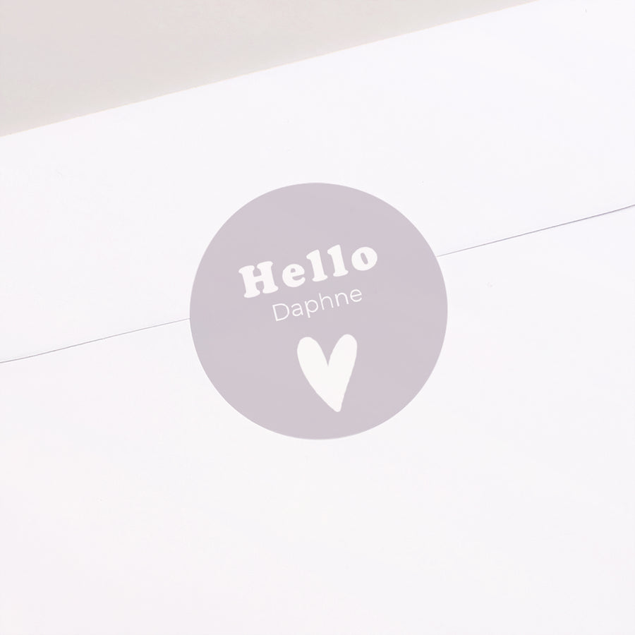 Sticker Geboorte Cirkel Motief hart vergulding foto