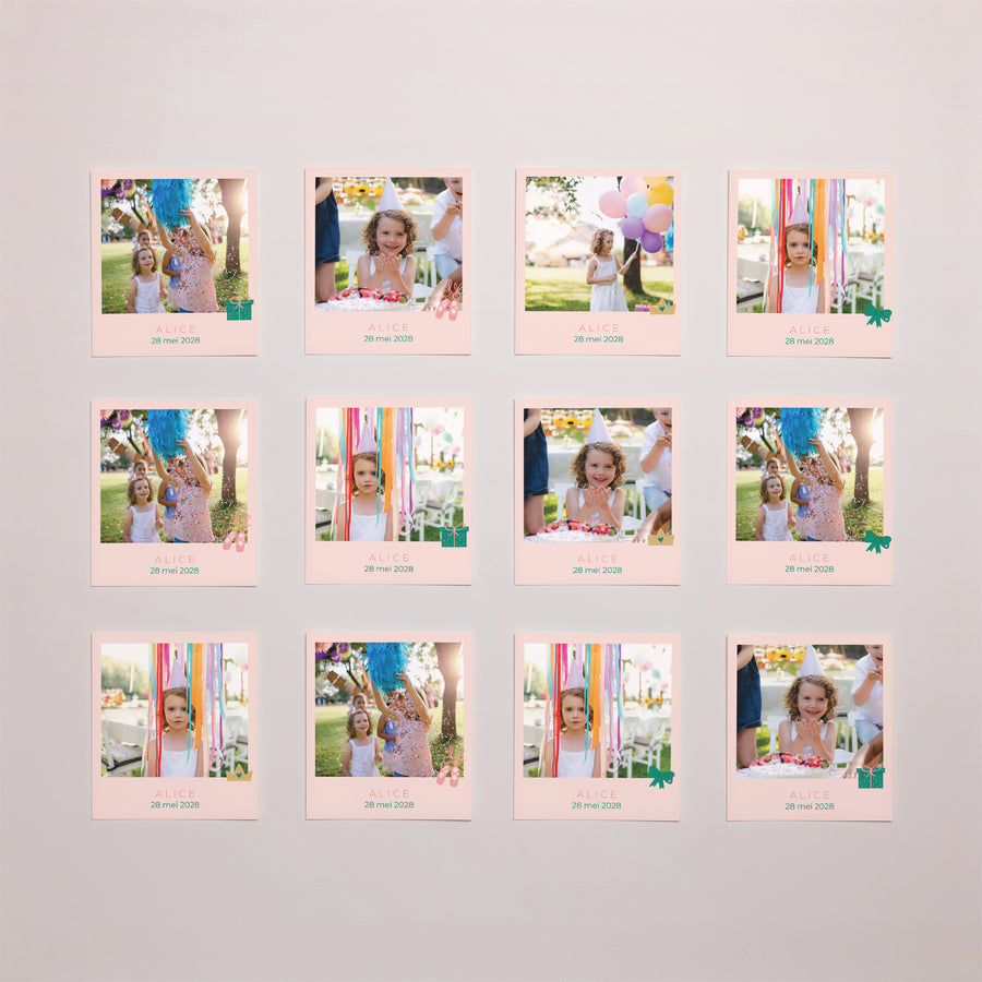Fotoprint Kinderfeestje of Kinderverjaardag Twaalf stuks Kleine prinses foto