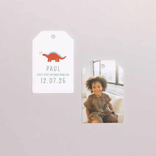 Cadeaulabel Kinderverjaardag Vlag foto