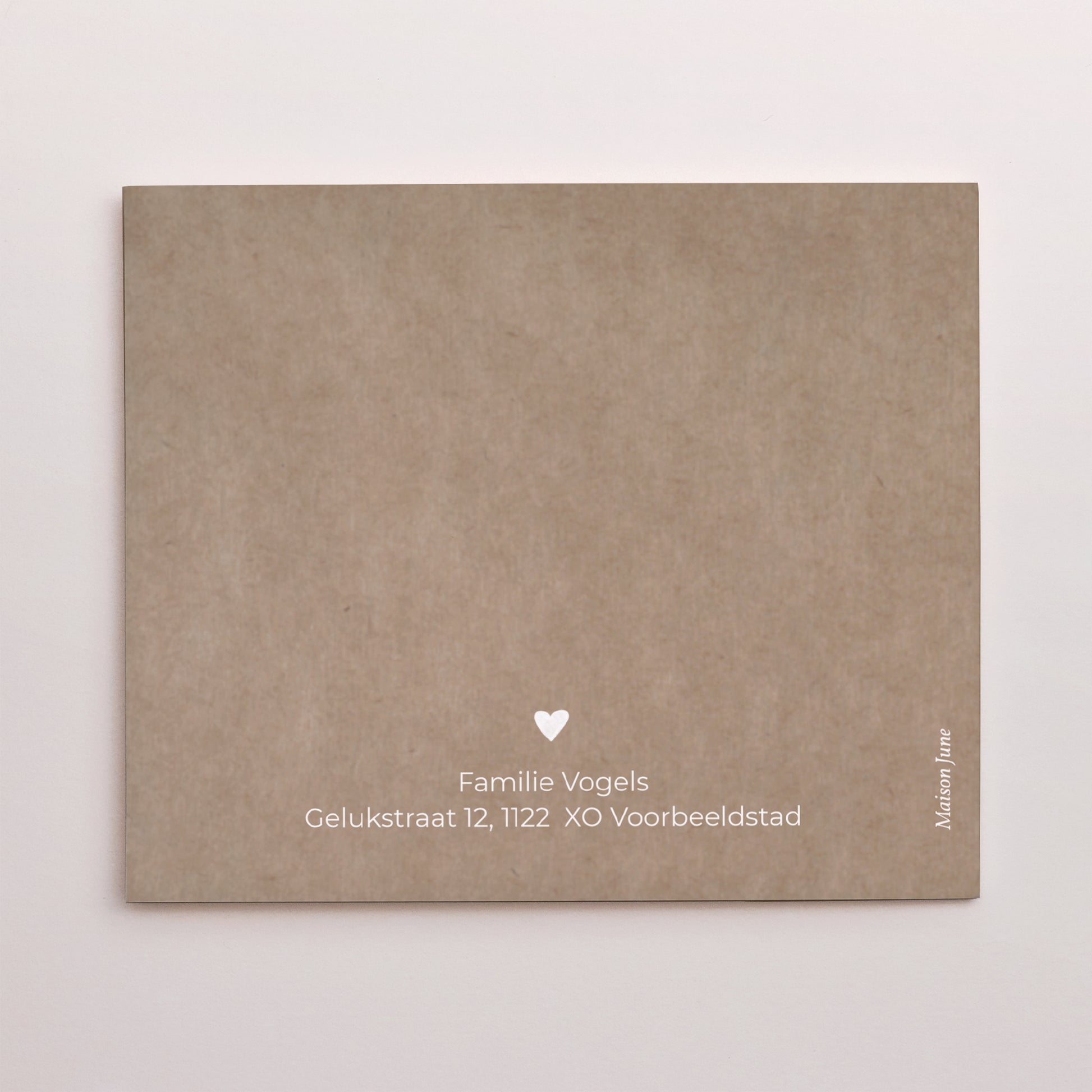 Bedankkaart Geboorte Twee asymmetrische panelen foto N° 3